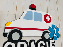 Load image into Gallery viewer, ambulance cake topper