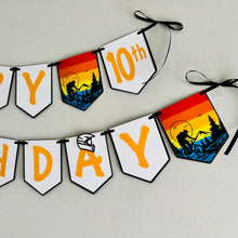 Load image into Gallery viewer, mountain bike happy birthday banner