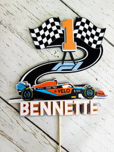 Load image into Gallery viewer, McLaren inspired Formula One racing cake topper