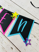 Load image into Gallery viewer, neon stars glow in the dark banner