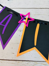 Load image into Gallery viewer, neon stars glow in the dark banner
