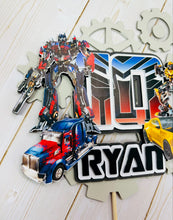 Load image into Gallery viewer, transformers personalized cake topper