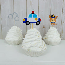 Load image into Gallery viewer, police cupcake toppers