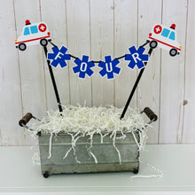 Load image into Gallery viewer, ambulance paramedic emt cake topper bunting