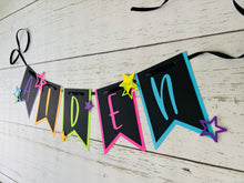 Load image into Gallery viewer, neon stars glow in the dark banner