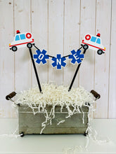 Load image into Gallery viewer, ambulance paramedic emt cake topper bunting