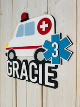 Load image into Gallery viewer, ambulance cake topper
