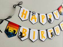 Load image into Gallery viewer, mountain bike happy birthday banner