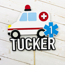Load image into Gallery viewer, ambulance cake topper