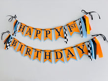 Load image into Gallery viewer, McLaren F1 racing inspired happy birthday banner
