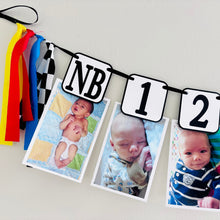 Load image into Gallery viewer, If you ain't first, you're last first birthday monthly photo banner
