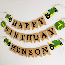 Load image into Gallery viewer, lawnmower happy birthday banner