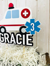 Load image into Gallery viewer, ambulance cake topper