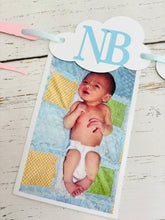 Load image into Gallery viewer, pink and grey airplane 1st birthday photo banner