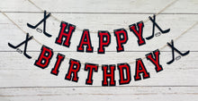 Load image into Gallery viewer, hockey happy birthday banner