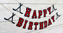 Load image into Gallery viewer, hockey happy birthday banner