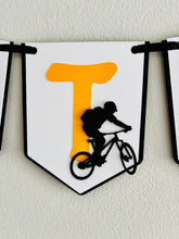 Load image into Gallery viewer, mountain bike happy birthday banner