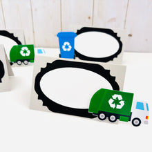 Load image into Gallery viewer, trash truck birthday party food tents