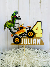 Load image into Gallery viewer, El Toro Loco Monster Truck with T-Rex dinosaur cake topper