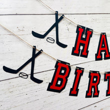 Load image into Gallery viewer, hockey happy birthday banner