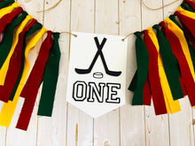 Load image into Gallery viewer, hockey high chair banner