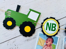 Load image into Gallery viewer, tractor first birthday monthly photo banner