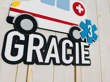 Load image into Gallery viewer, ambulance cake topper