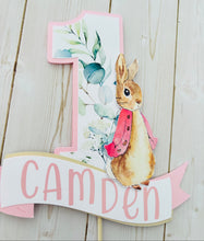 Load image into Gallery viewer, PInk Peter Rabbit Cake Topper