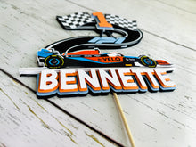 Load image into Gallery viewer, McLaren inspired Formula One racing cake topper