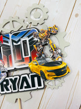 Load image into Gallery viewer, transformers personalized cake topper