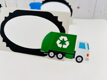 Load image into Gallery viewer, trash truck birthday party food tents