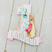 Load image into Gallery viewer, PInk Peter Rabbit Cake Topper