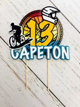 Load image into Gallery viewer, mountain bike personalized cake topper