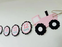 Load image into Gallery viewer, tractor first birthday monthly photo banner