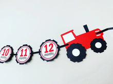 Load image into Gallery viewer, tractor first birthday monthly photo banner