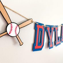 Load image into Gallery viewer, baseball name banner
