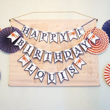 Load image into Gallery viewer, Time Flies Happy Birthday Banner