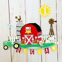 Load image into Gallery viewer, tractor barnyard birthday decorations