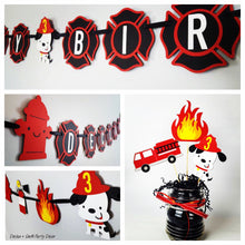 Load image into Gallery viewer, firetruck birthday decorations