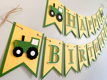 Load image into Gallery viewer, tractor birthday banner
