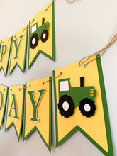 Load image into Gallery viewer, tractor birthday banner