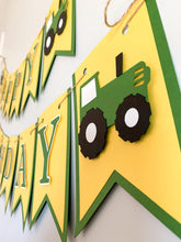 Load image into Gallery viewer, tractor birthday banner