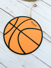 Load image into Gallery viewer, all star sports garland banner with soccer balls, basketballs, footballs and baseballs