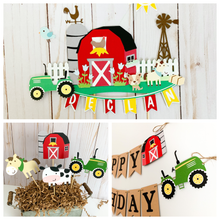 Load image into Gallery viewer, tractor barnyard birthday decorations