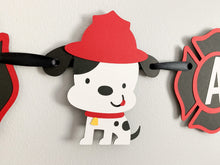 Load image into Gallery viewer, firetruck its a boy banner