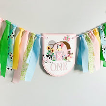 Load image into Gallery viewer, pink barnyard high chair banner