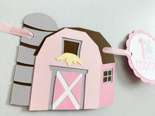Load image into Gallery viewer, pink barnyard first birthday decorations