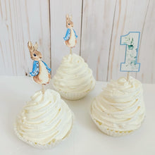Load image into Gallery viewer, Peter Rabbit Cupcake Toppers