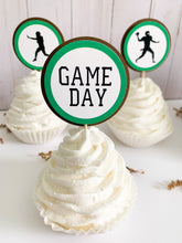 Load image into Gallery viewer, football cupcake toppers