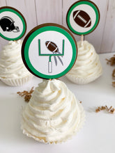 Load image into Gallery viewer, football cupcake toppers